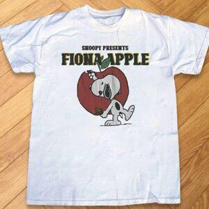 White - Snoopy Fiona Apple Cartoon Graphic Tee Reprint